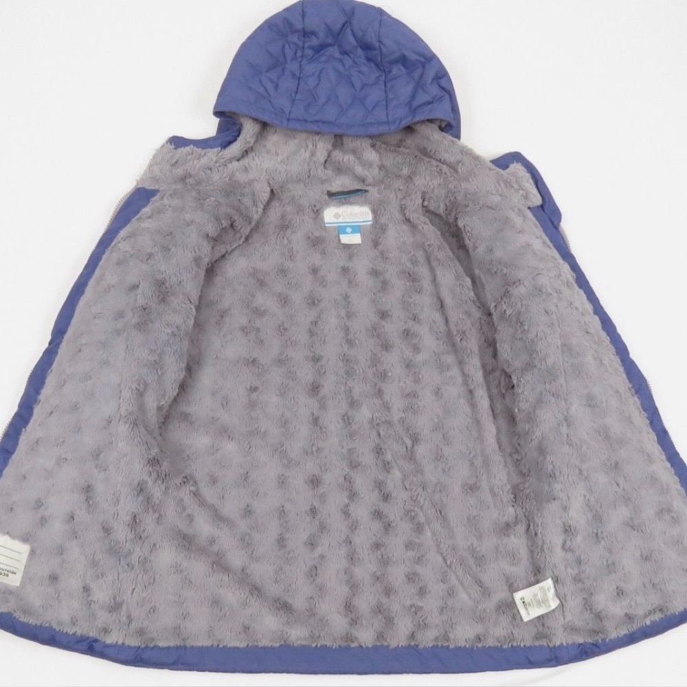 Girls Columbia Sherpa-Lined Jacket – Size Large – Purple - Picture 2 of 5